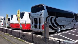 九州の観光バス 指宿サッカー場に集まるU14第34回九州中学校サッカー大会 2021 3 27～28 Kyushu sightseeing buses gathered at the Ibusuki