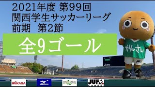 【全ゴール集】 2021年度 第99回 関西学生サッカーリーグ(前期) 延期分第2節