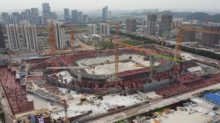 中国恒大、広州のサッカー場「建設続行」　作業員の姿はなしとの証言も