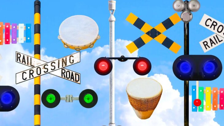 【踏切アニメ】カジノなスロットの打楽器ふみきり♪＼きーたー／Percussion slot machine! Imaginary railroad crossings and trains!
