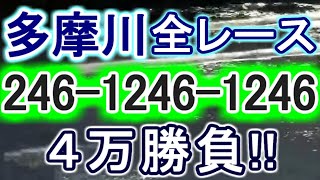 【競艇・ボートレース】多摩川全レース「246-1246-1246」4万勝負！！
