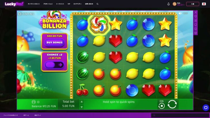 スロットを遊ぼう BONANZA BILLIONS / B GAMING @ LUCKYFOX.IO オンラインカジノ