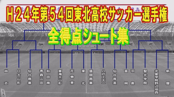 【サッカー】H24第54回東北高校サッカー選手権　全得点シュート集