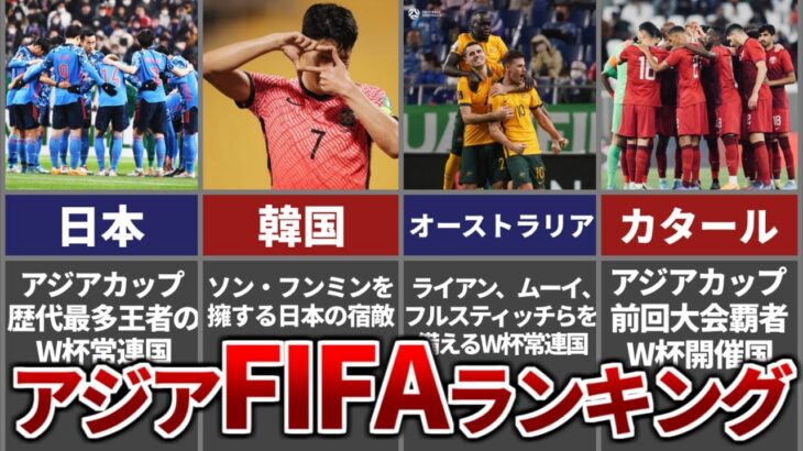 【2022年最新】アジアサッカーFIFAランキングTOP10