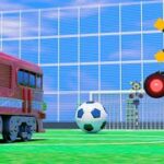 【踏切】サッカーするふみきりと電車と線路【カンカン】 | 踏切アニメ 3D Football! Railroad Crossing Animation 3D Train 新幹線 はやぶさ こまち