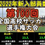 第100回高校サッカー選手権出場校の新入部員数（一部不明高校有り）