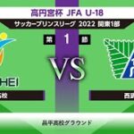 昌平高校 vs 西武台高校 高円宮杯 JFA U-18サッカープリンスリーグ関東1部 第1節（延期分） 2022/05/15