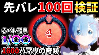 【Pリゼロ鬼がかりver】先バレ1600ハマリの奇跡。からとんでもないことに！！先バレ100回鳴るまで検証企画第4話